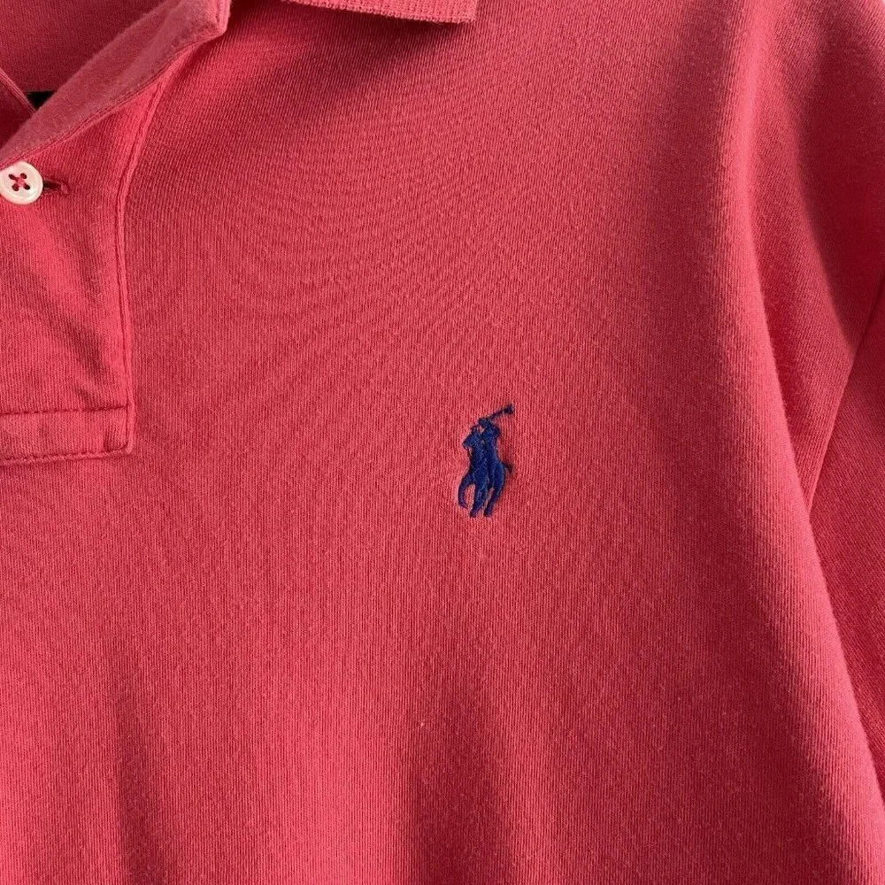 Polo Ralph Lauren Men SZ L Red Classic Fit 3-Button Preppy Polo Shirt